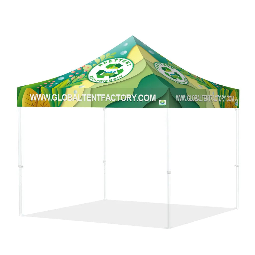 Discover our Custom RPET Canopy Tent with TOP & Walls Printing – perfect for trade shows. Durable eco-friendly material, easy setup, and personalized graphics. Elevate your brand with this eye-catching solution.