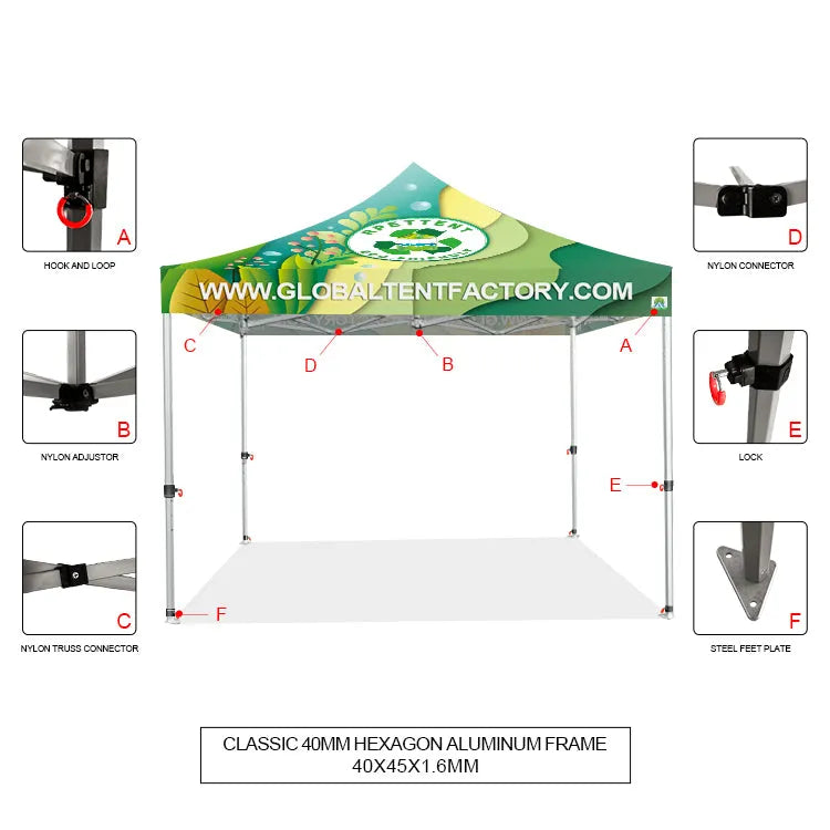 Timeless Structure: Classic 40mm Hex-Aluminum Trade Show Tent Frame