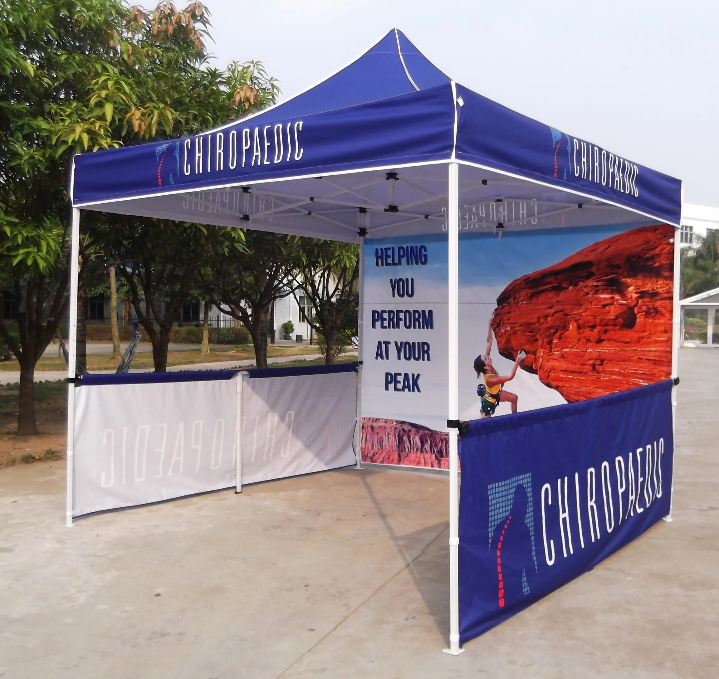 Ensure stability with the Trade Show Tent Half Wall's Aluminum Sidebar – a durable, reliable, and professional support solution for trade show displays.