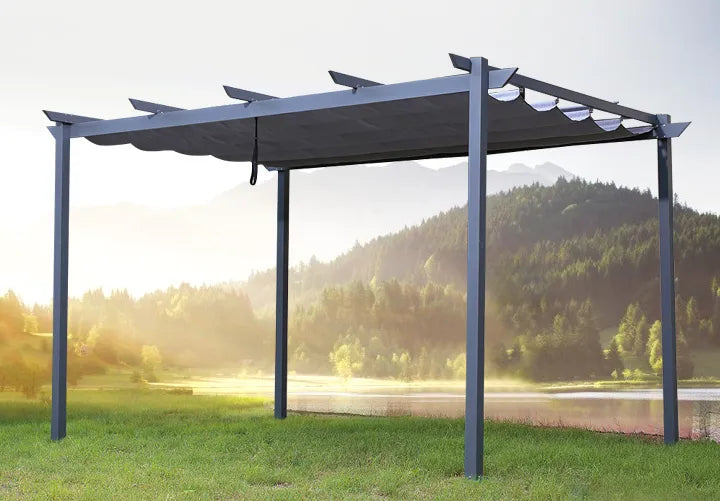 Versatile Elegance: Aluminum Pergola With Retractable Roof