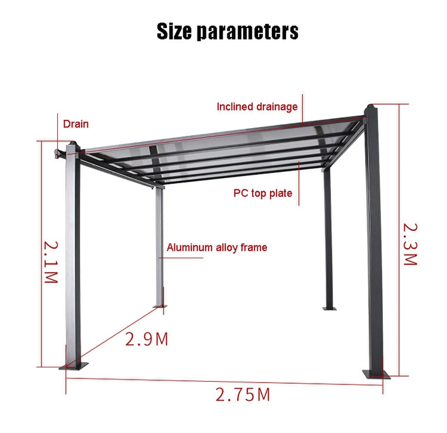 Sunlit Elegance: Four Pillars Sunshine Aluminum Pavilion